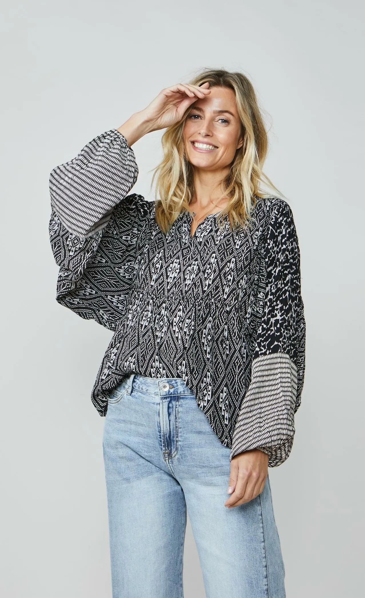 Summum Kimono Printed Top