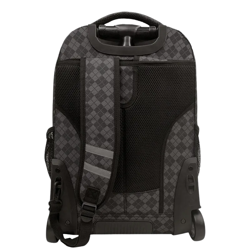 Sundance Laptop Rolling Backpack (20 Inch) in Argyle Black