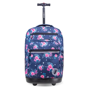 Sundance Laptop Rolling Backpack (20 Inch) in Navy Rose