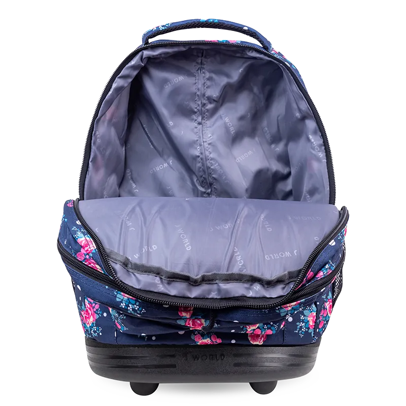 Sundance Laptop Rolling Backpack (20 Inch) in Navy Rose
