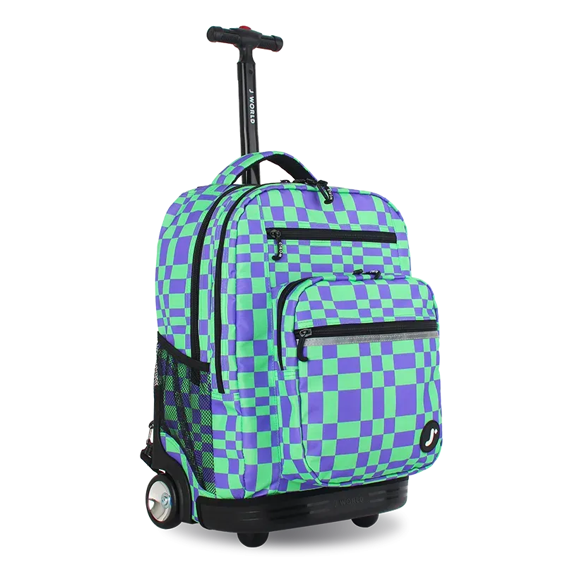 Sundance Laptop Rolling Backpack (20 Inch) in Pixel Checkers