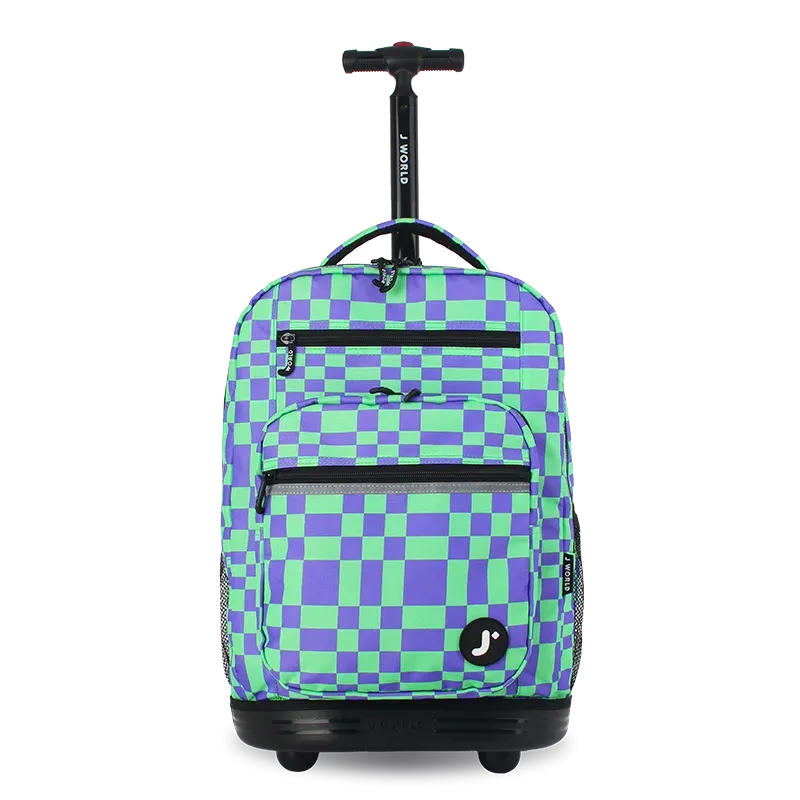 Sundance Laptop Rolling Backpack (20 Inch) in Pixel Checkers
