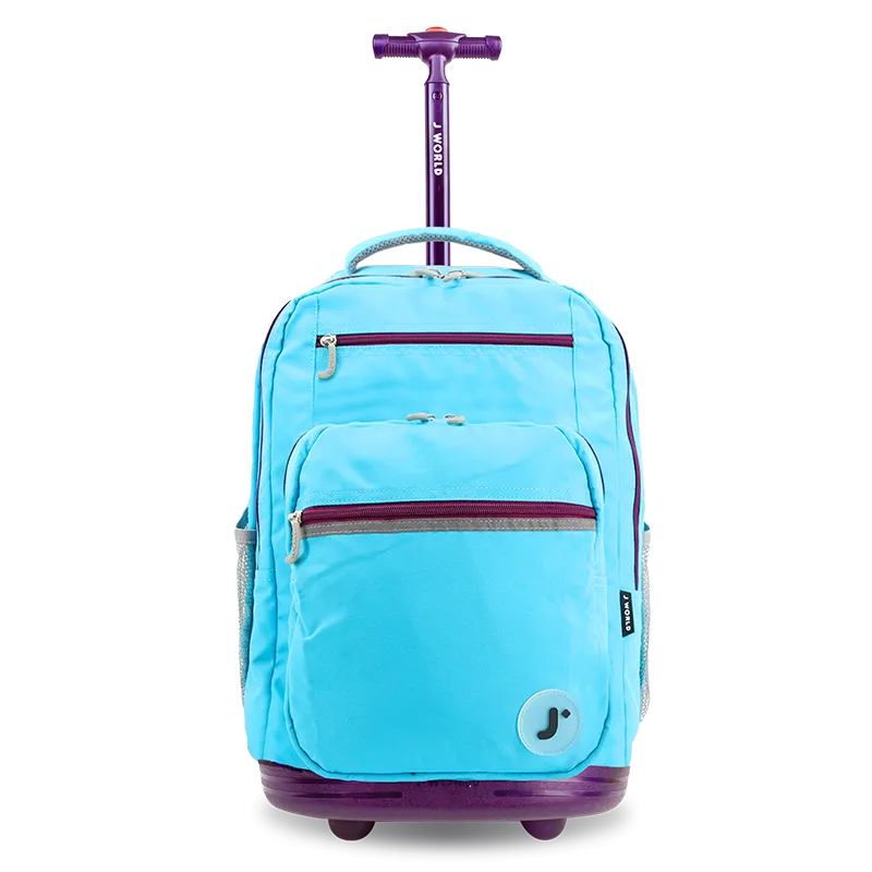 Sundance Laptop Rolling Backpack (20 Inch) in Sky Blue