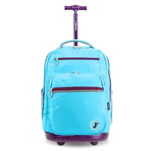 Sundance Laptop Rolling Backpack (20 Inch) in Sky Blue