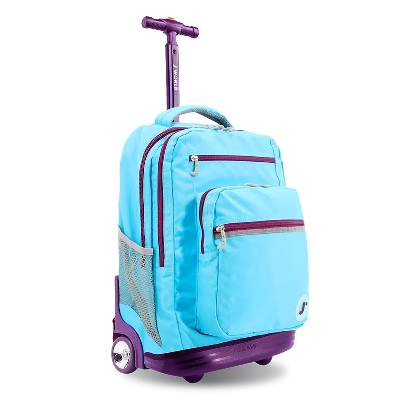 Sundance Laptop Rolling Backpack (20 Inch) in Sky Blue
