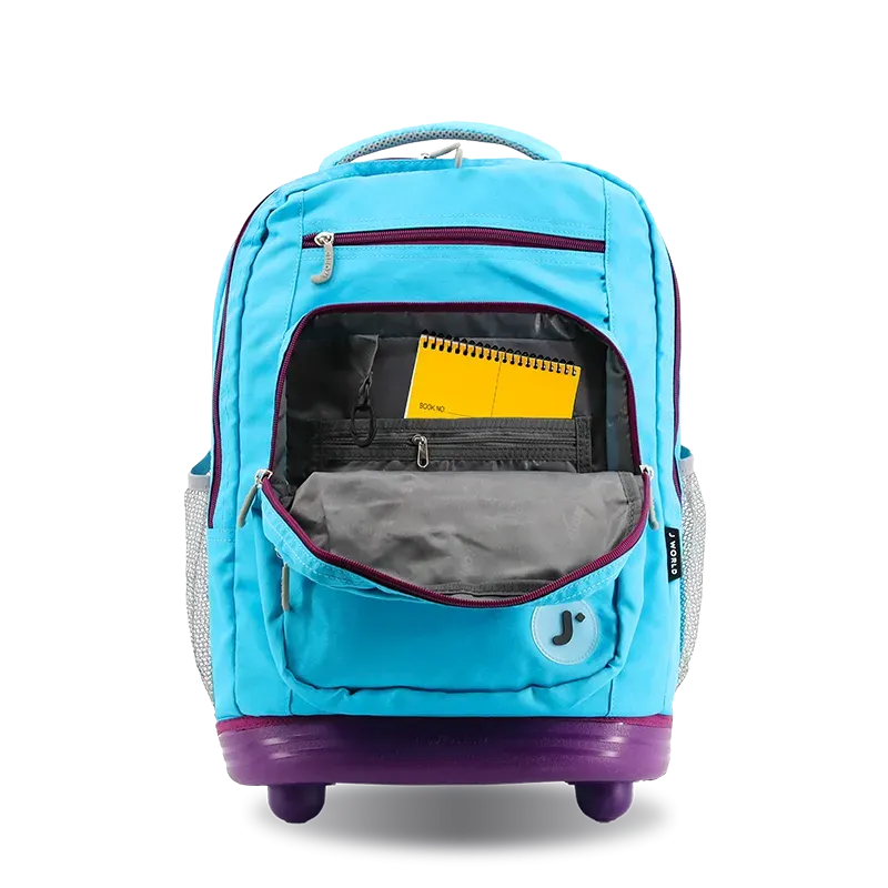 Sundance Laptop Rolling Backpack (20 Inch) in Sky Blue