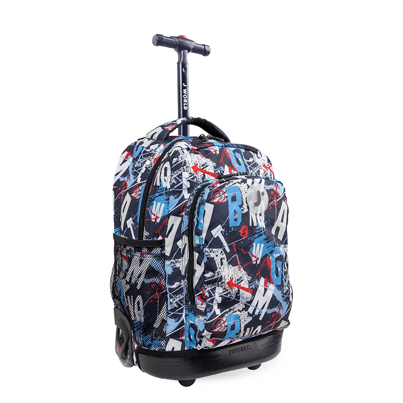 Sunny Rolling Backpack (17 Inch) in Graffiti