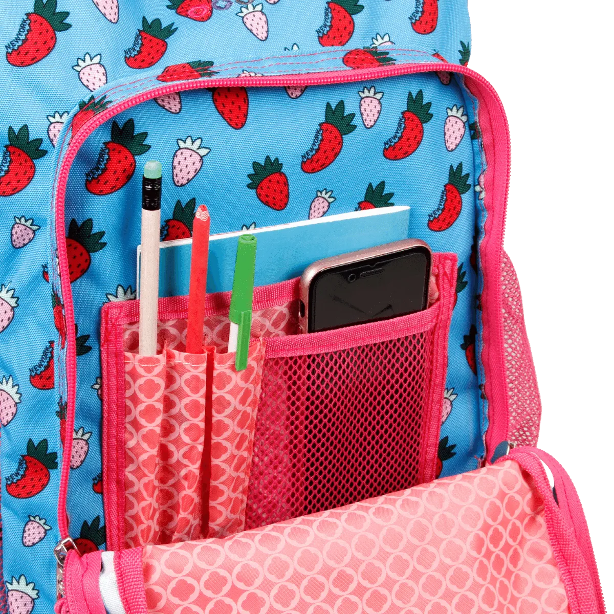 Sunny Rolling Backpack (17 Inch) in Strawberry - Final Sale