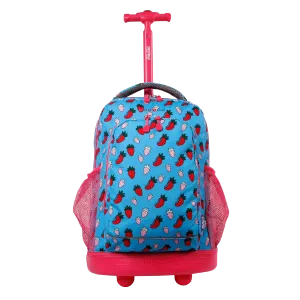 Sunny Rolling Backpack (17 Inch) in Strawberry - Final Sale