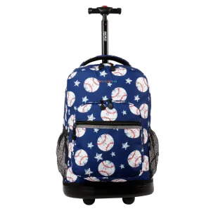 Sunrise Rolling Backpack (18 Inch) in Baseball - Final Sale