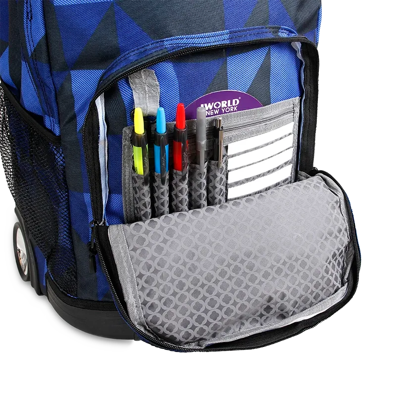 Sunrise Rolling Backpack (18 Inch) in Block Navy