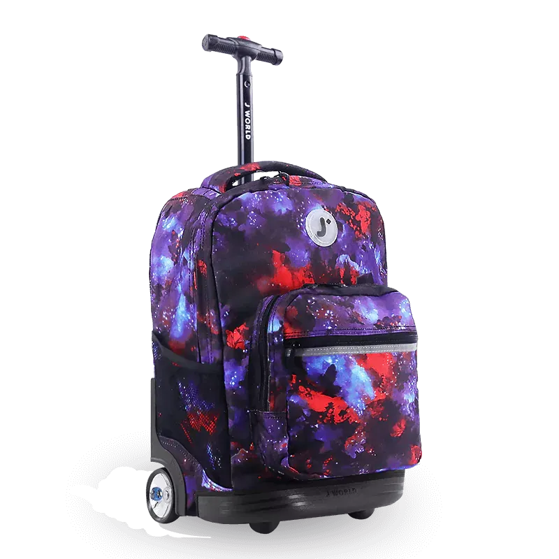 Sunrise Rolling Backpack (18 Inch) in Galaxy