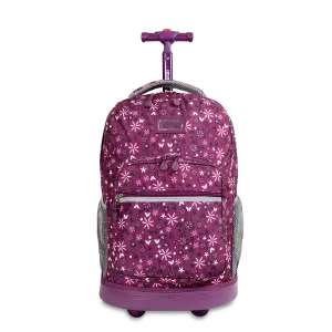 Sunrise Rolling Backpack (18 Inch) in Garden Purple - Final Sale