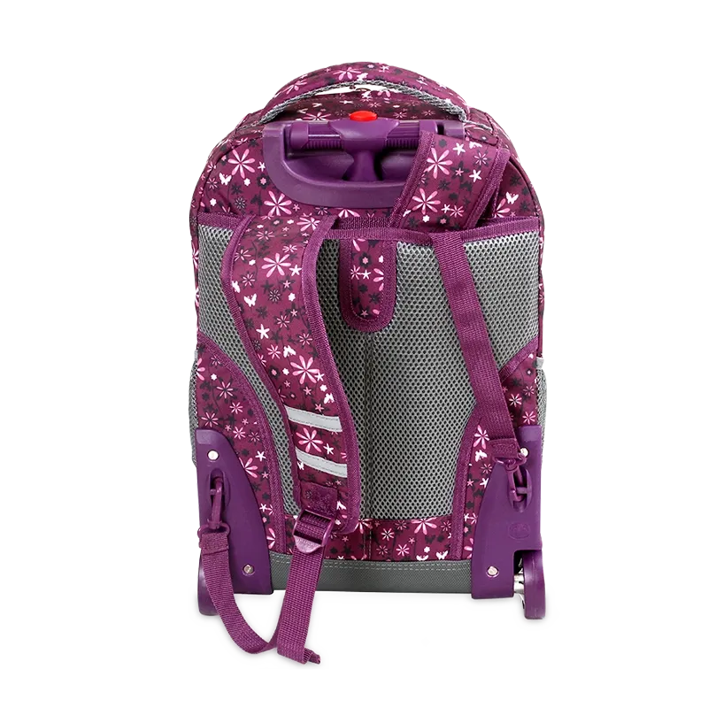 Sunrise Rolling Backpack (18 Inch) in Garden Purple - Final Sale