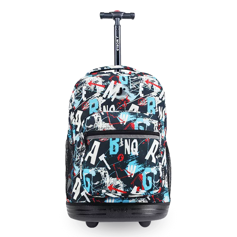 Sunrise Rolling Backpack (18 Inch) in Graffiti