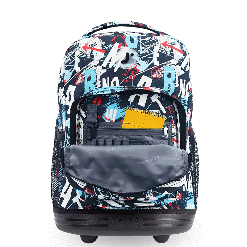 Sunrise Rolling Backpack (18 Inch) in Graffiti