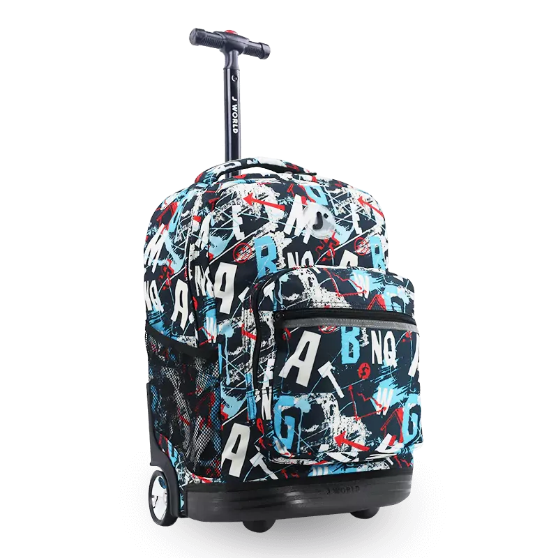 Sunrise Rolling Backpack (18 Inch) in Graffiti