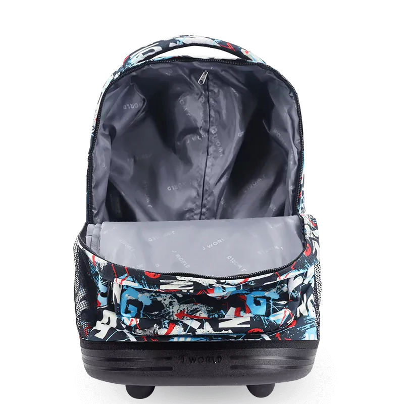 Sunrise Rolling Backpack (18 Inch) in Graffiti