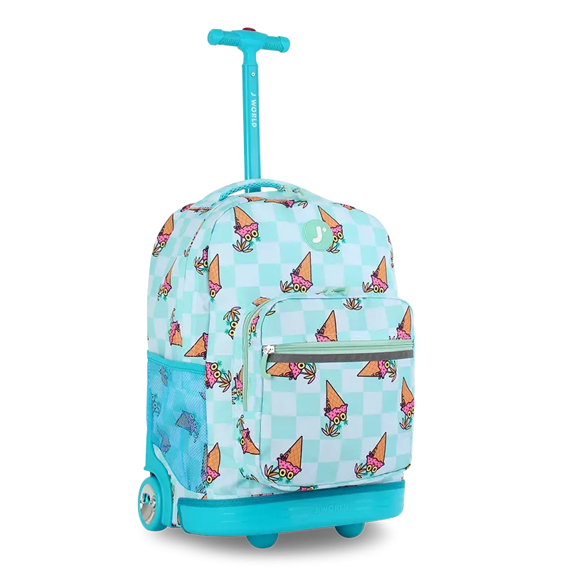 Sunrise Rolling Backpack (18 Inch) in Ice Cone