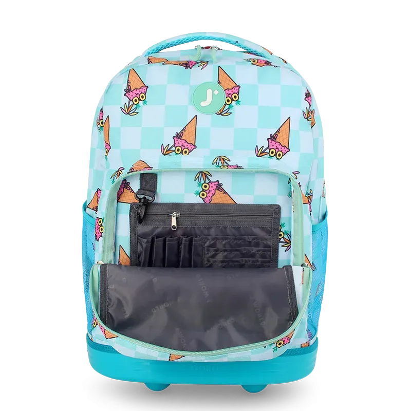 Sunrise Rolling Backpack (18 Inch) in Ice Cone
