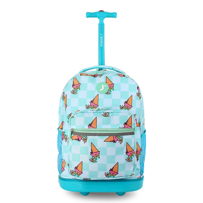 Sunrise Rolling Backpack (18 Inch) in Ice Cone