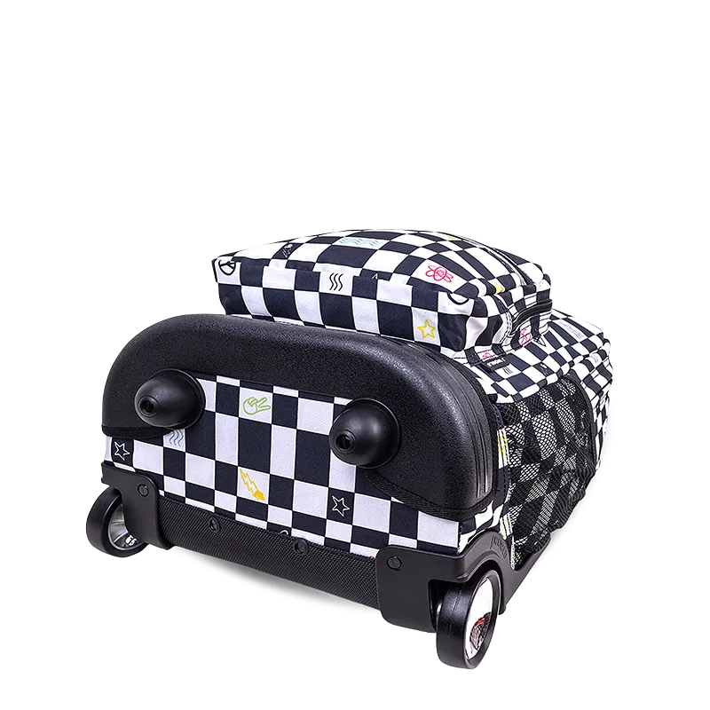 Sunrise Rolling Backpack (18 Inch) in Icon Checkers