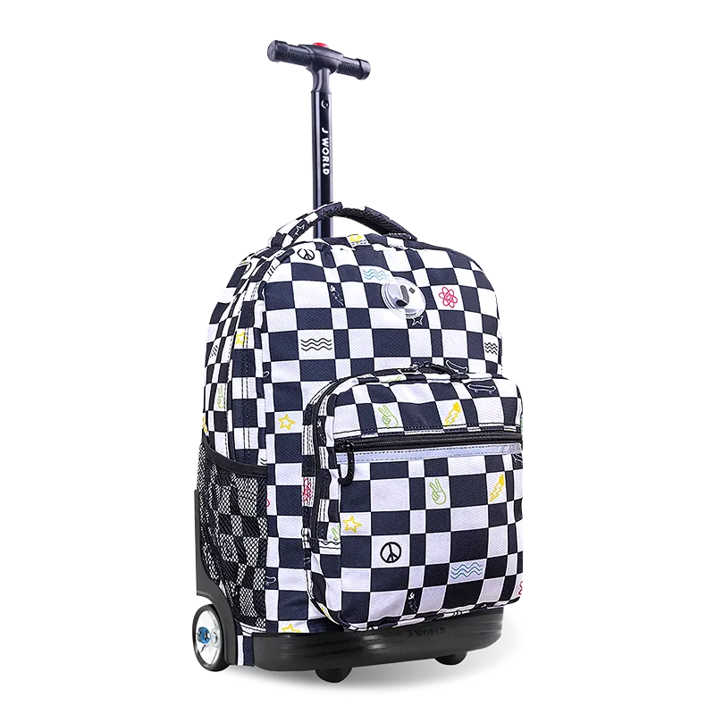 Sunrise Rolling Backpack (18 Inch) in Icon Checkers