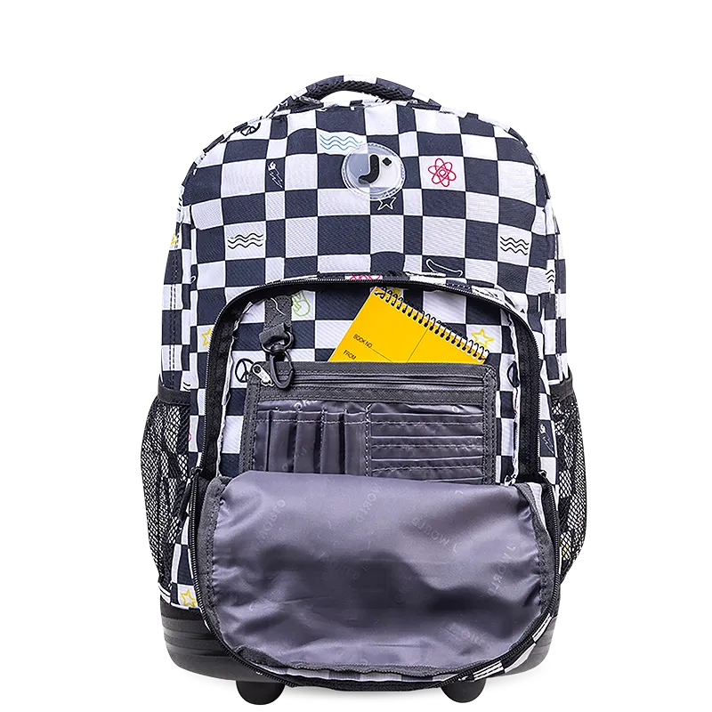 Sunrise Rolling Backpack (18 Inch) in Icon Checkers
