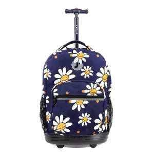 Sunrise Rolling Backpack (18 Inch) in Joy Daisy