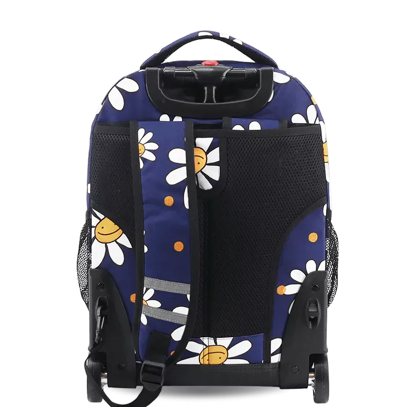 Sunrise Rolling Backpack (18 Inch) in Joy Daisy