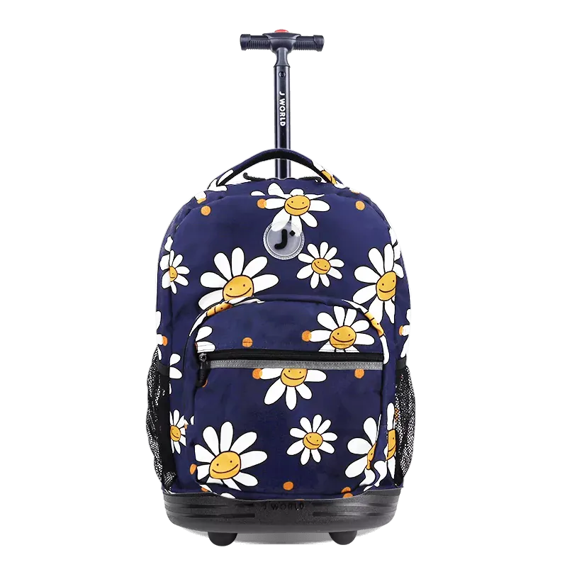 Sunrise Rolling Backpack (18 Inch) in Joy Daisy