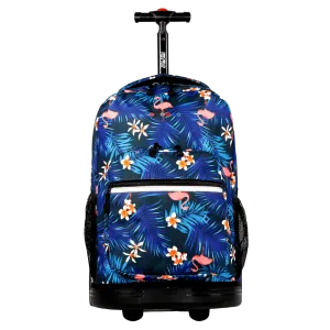 Sunrise Rolling Backpack (18 Inch) in New Flamingo - Final Sale