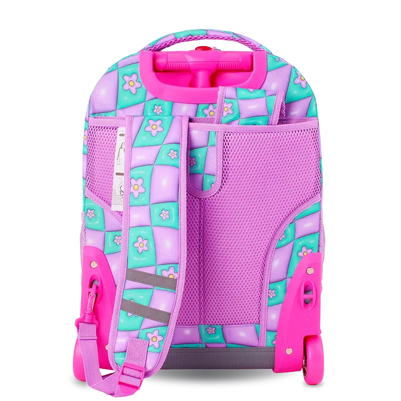Sunrise Rolling Backpack (18 Inch) in Puffy Flower