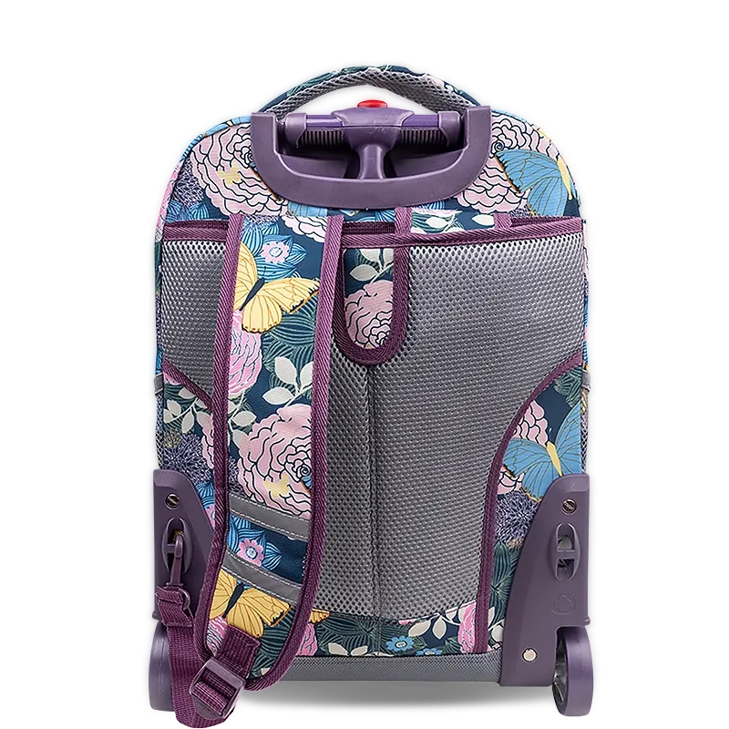 Sunrise Rolling Backpack (18 Inch) in Secret Garden