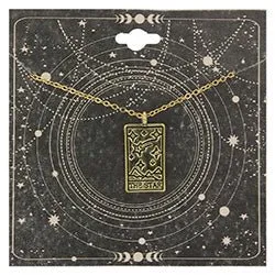 Tarot Inspired Gold Tone Necklace