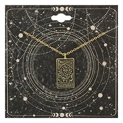 Tarot Inspired Gold Tone Necklace