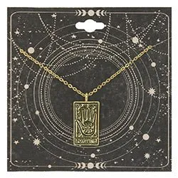 Tarot Inspired Gold Tone Necklace