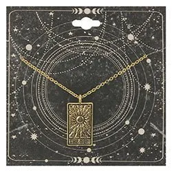 Tarot Inspired Gold Tone Necklace