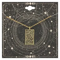 Tarot Inspired Gold Tone Necklace
