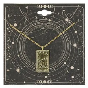 Tarot Inspired Gold Tone Necklace