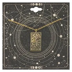 Tarot Inspired Gold Tone Necklace