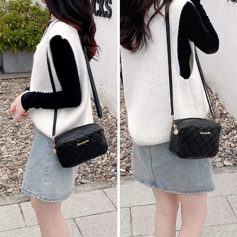 Tassel Small Messenger Bag for Women – Trendy Lingge Embroidery Camera Shoulder Bag