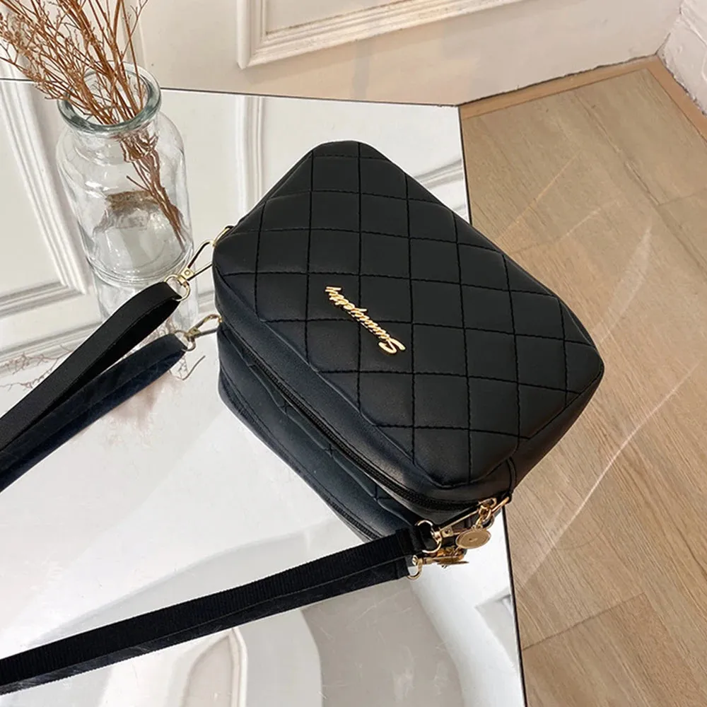 Tassel Small Messenger Bag for Women – Trendy Lingge Embroidery Camera Shoulder Bag