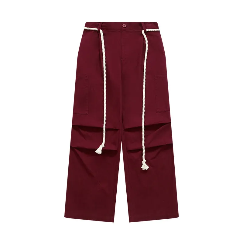 Tether Tooling Wide Leg Pants 2023 Autumn And Winter New Fashion Brand Personalized Loose Casual Trousers For Men And Women