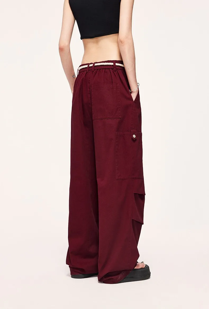 Tether Tooling Wide Leg Pants 2023 Autumn And Winter New Fashion Brand Personalized Loose Casual Trousers For Men And Women