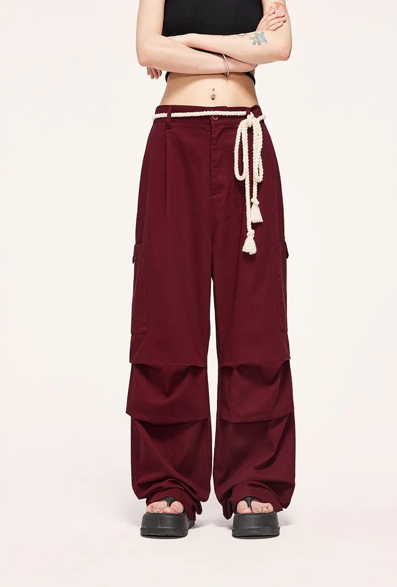 Tether Tooling Wide Leg Pants 2023 Autumn And Winter New Fashion Brand Personalized Loose Casual Trousers For Men And Women