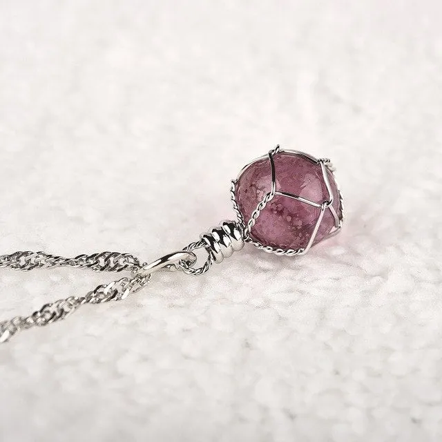 The Luminous Crystal Ball Necklace