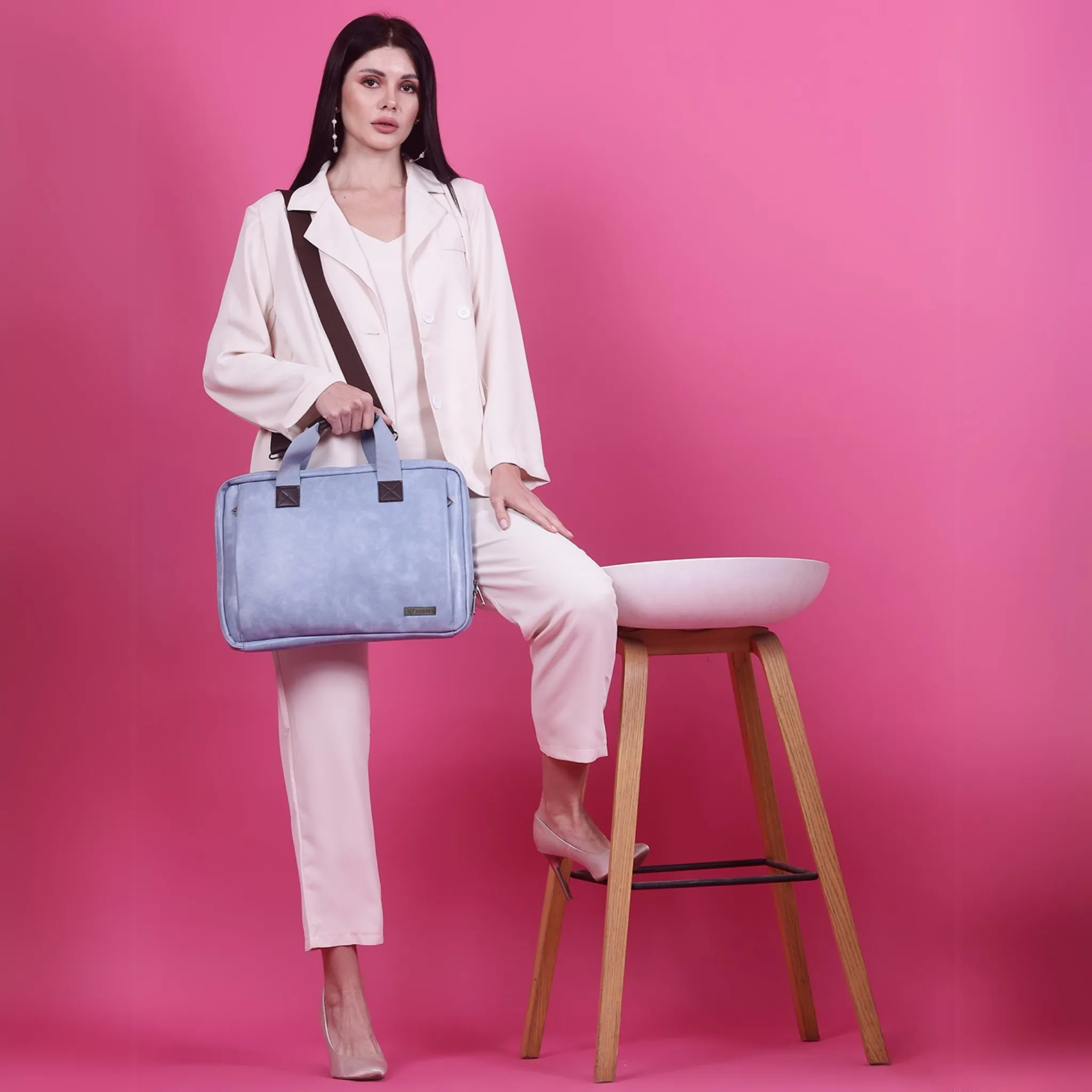 Timeless Unity Laptop Messenger Bag - Sky Blue