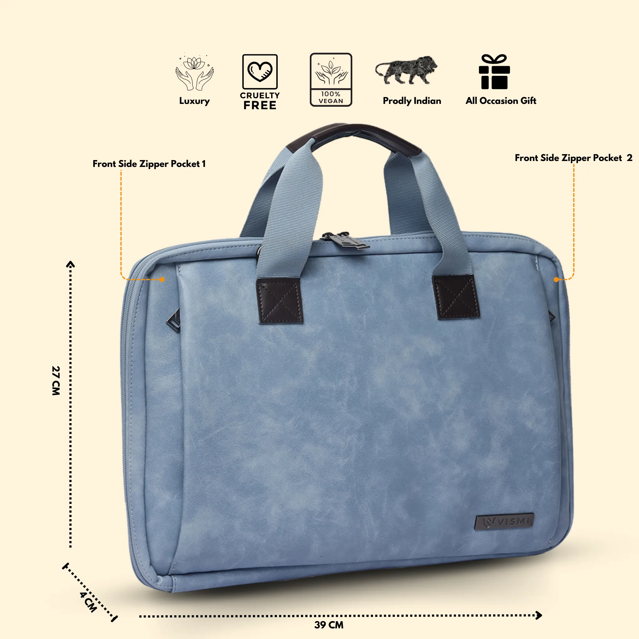 Timeless Unity Laptop Messenger Bag - Sky Blue