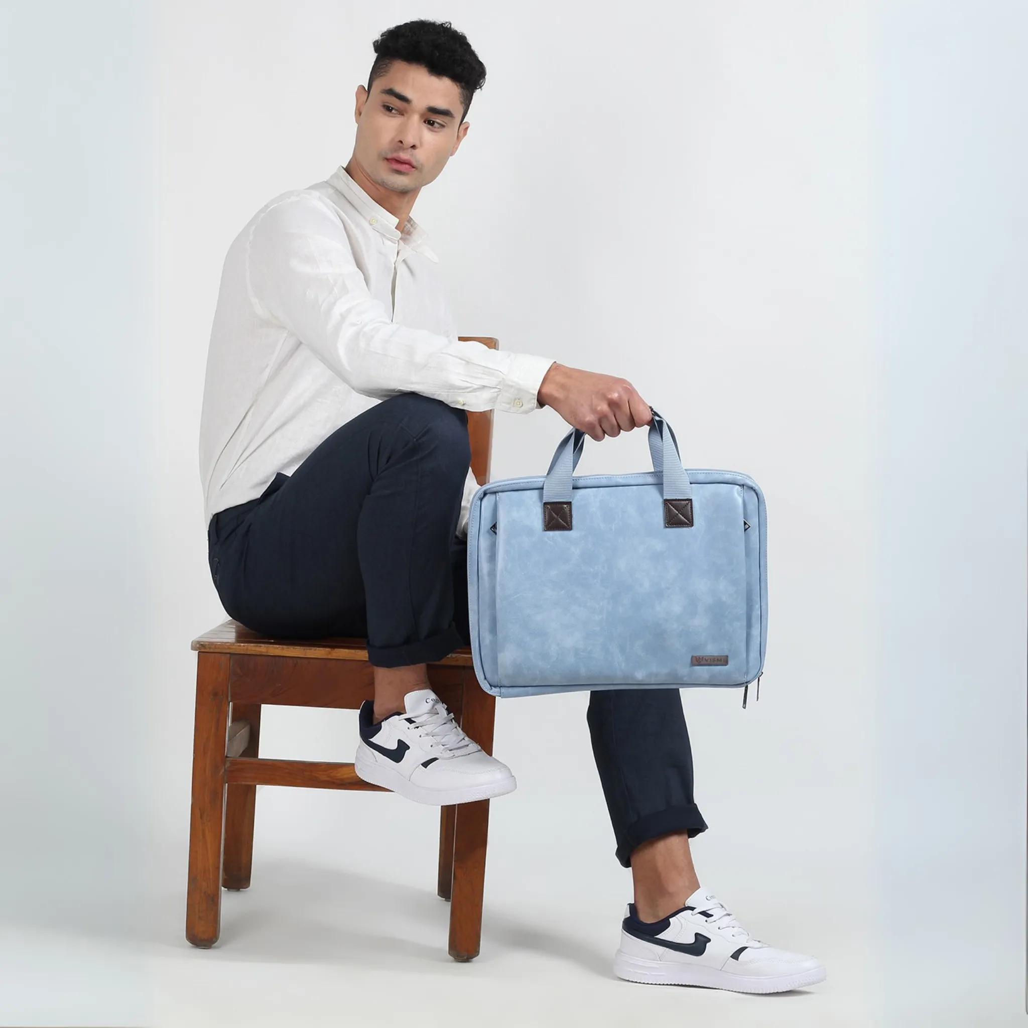 Timeless Unity Laptop Messenger Bag - Sky Blue